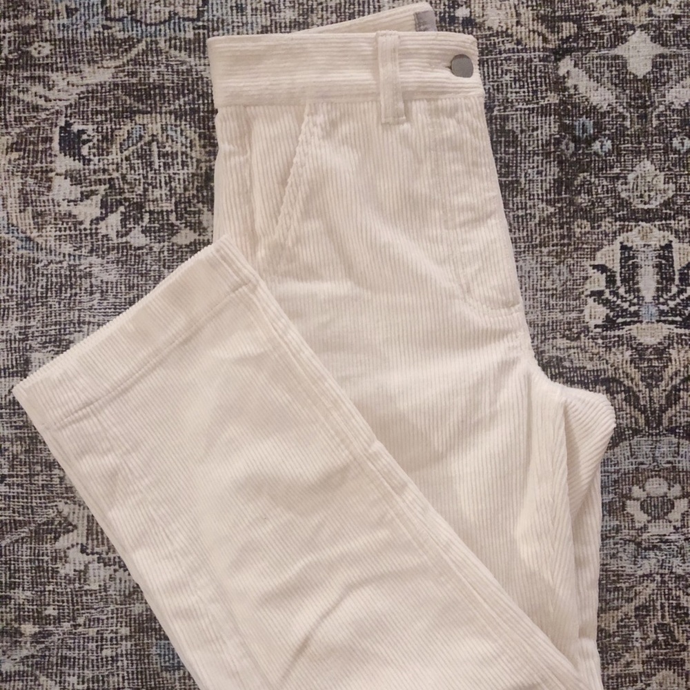 Everlane Corduroy Straight Leg Crop Size 2 Bone